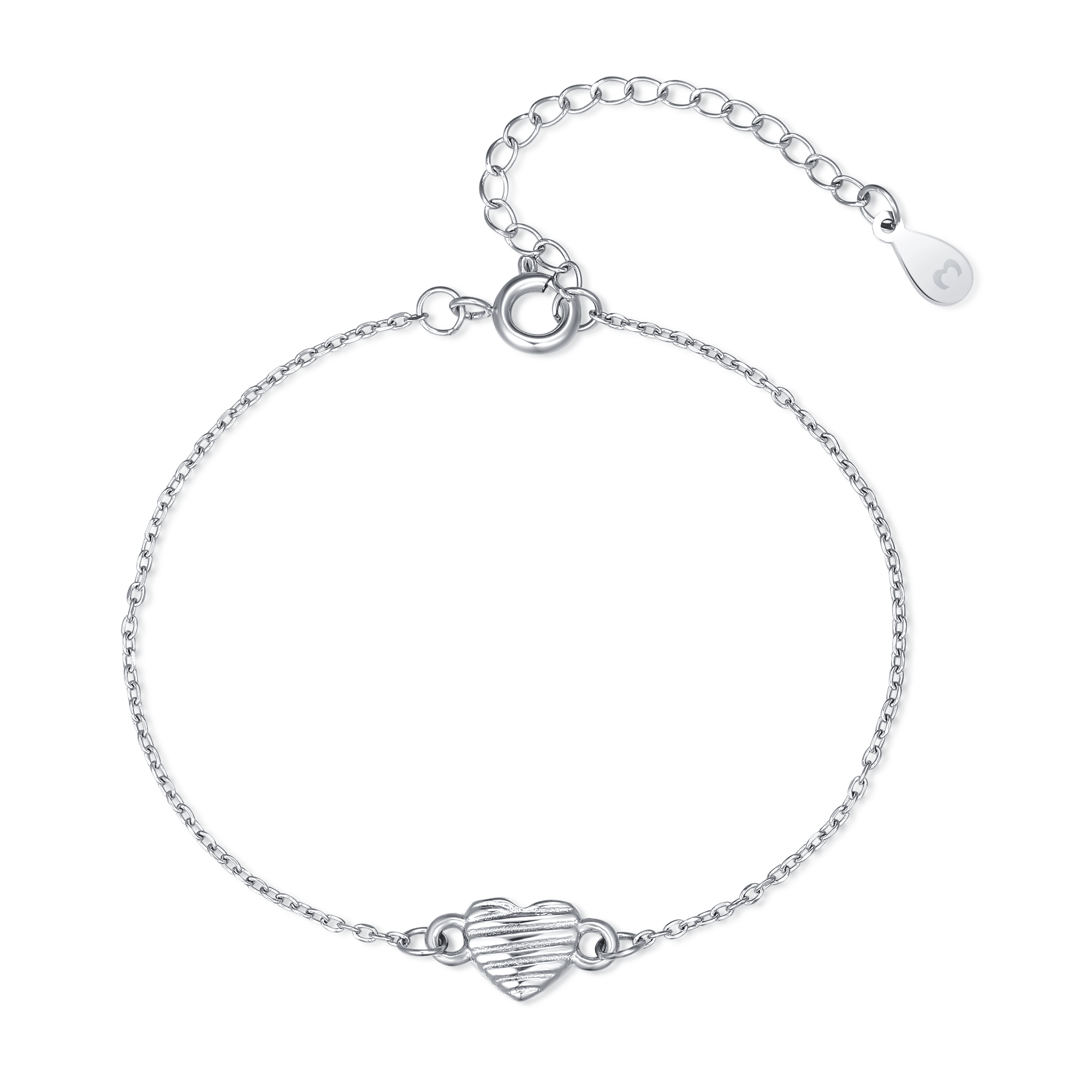 Bracciale Cuore in Rilievo