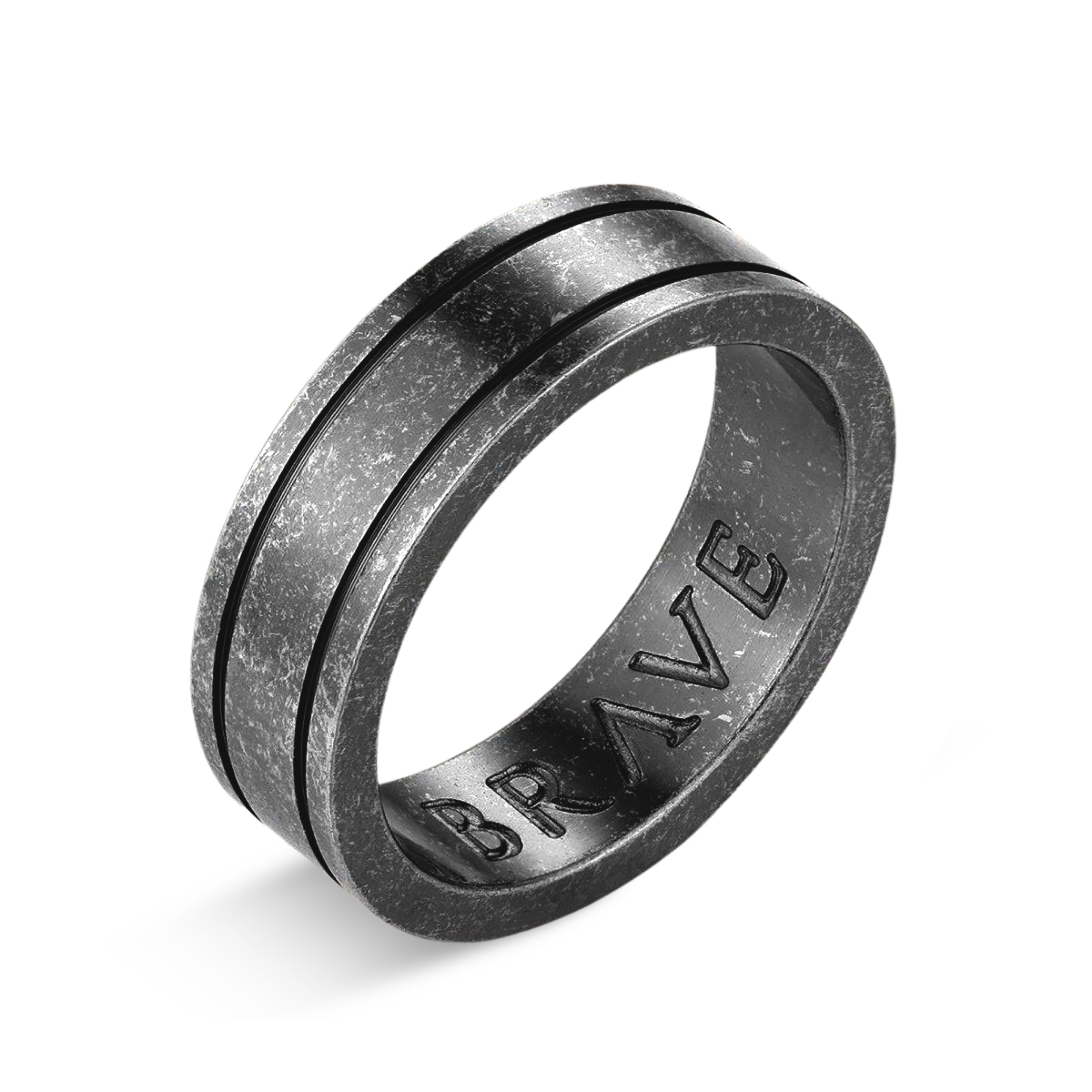 Anello Uomo BRAVE Basalto - Chiara Jewels