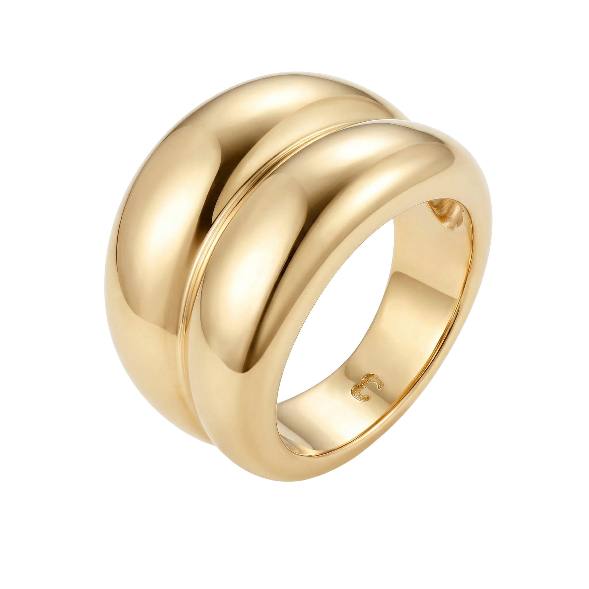 Anello Doppio Rilievo Sottile