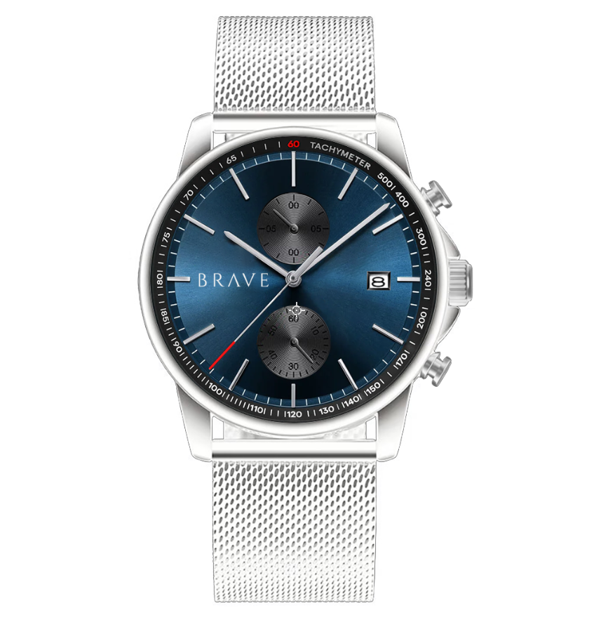 Orologio ~ Atlantis BRAVE - Argento-Blu Scuro