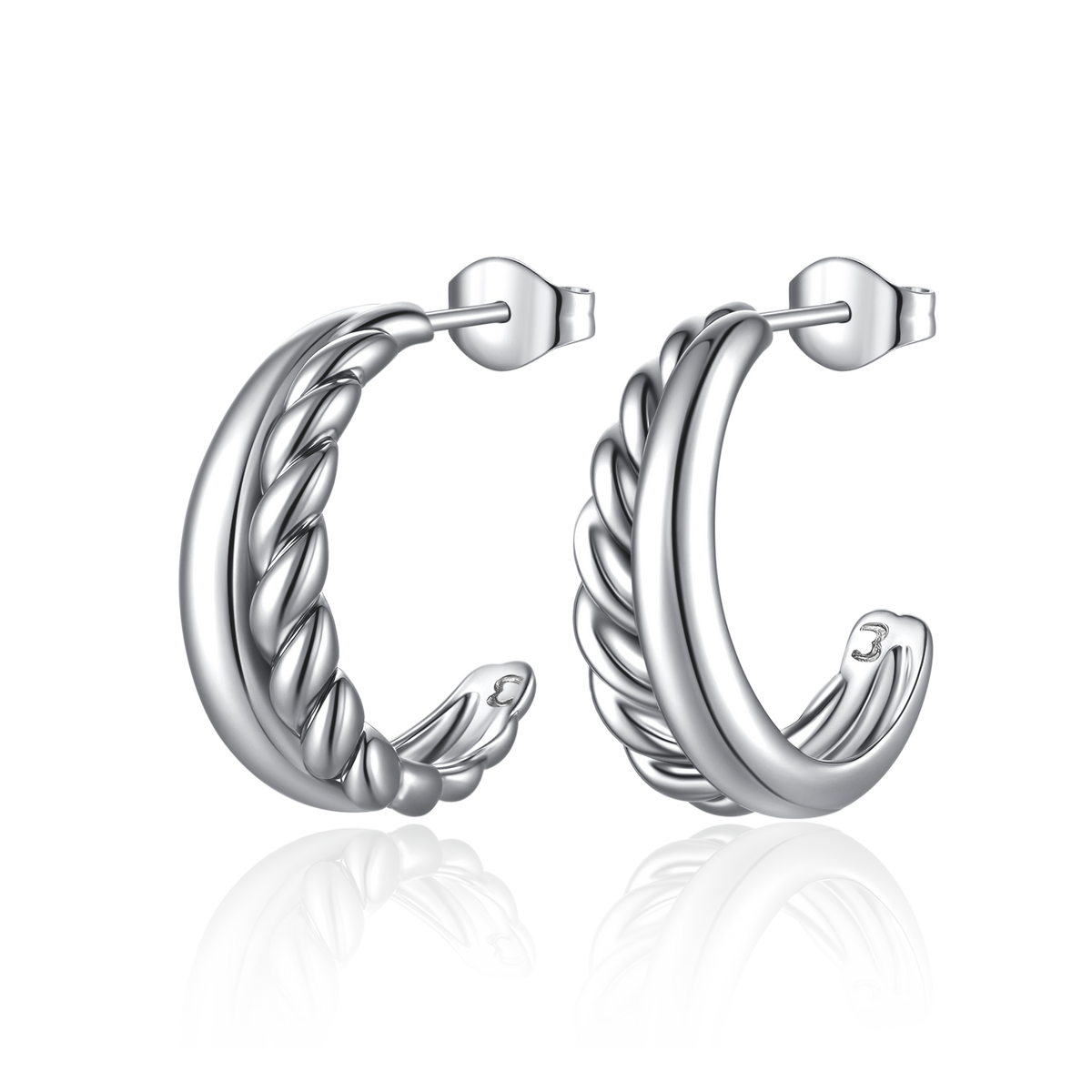 Orecchini Semicerchio Texture - Chiara Jewels