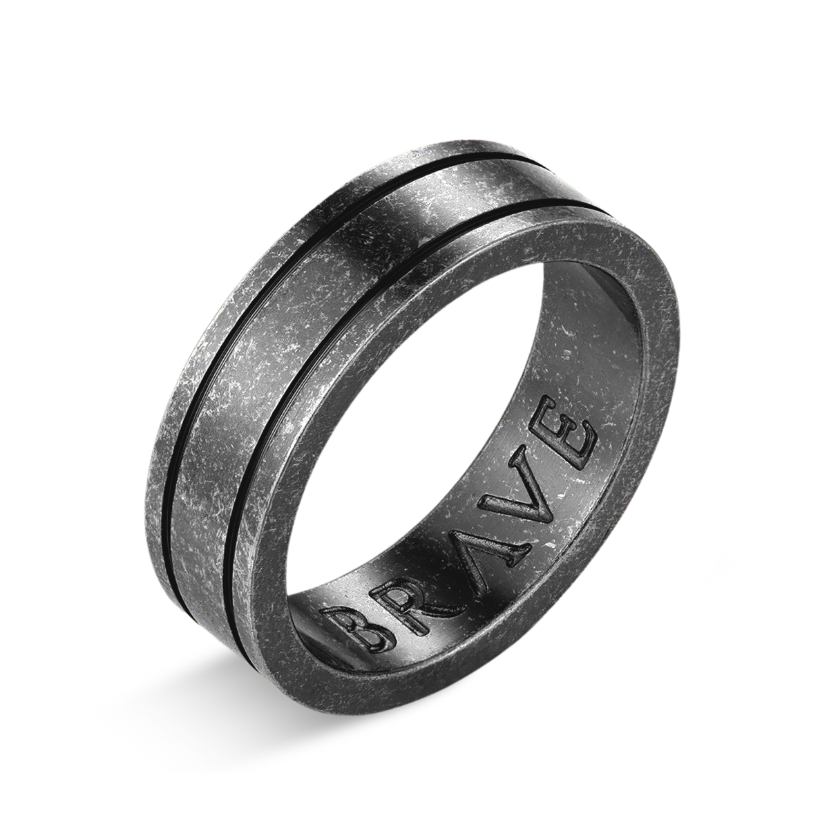 Anello Uomo BRAVE Basalto - Chiara Jewels