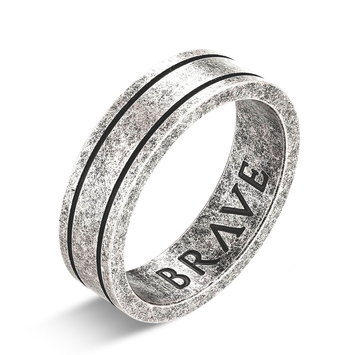 Anello Uomo BRAVE Basalto - Chiara Jewels