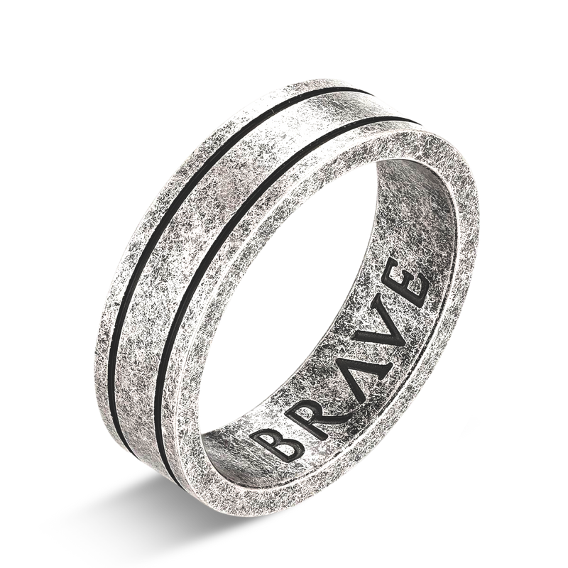 Anello Uomo BRAVE Basalto - Chiara Jewels