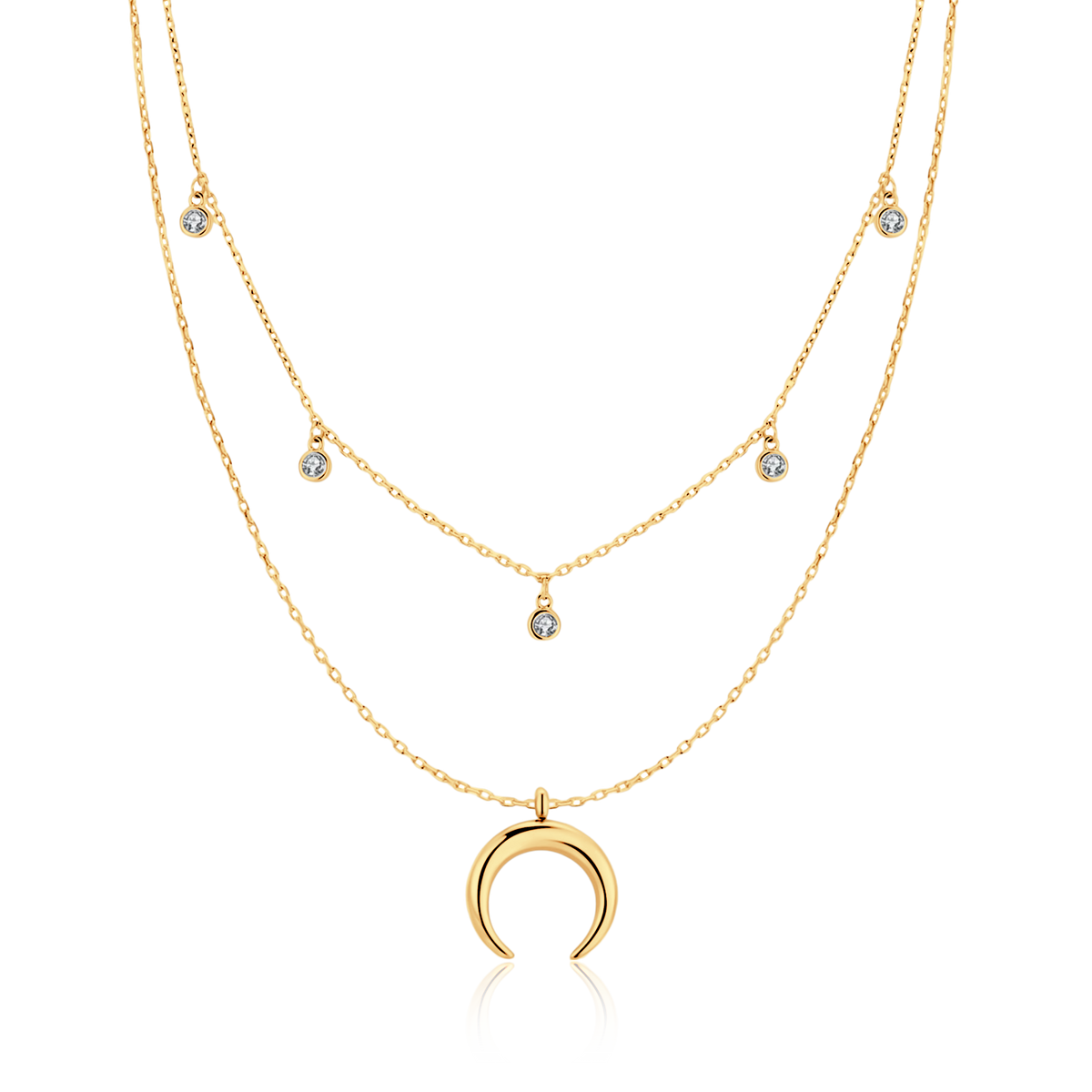 Collana Mezzaluna Zircone - Chiara Jewels