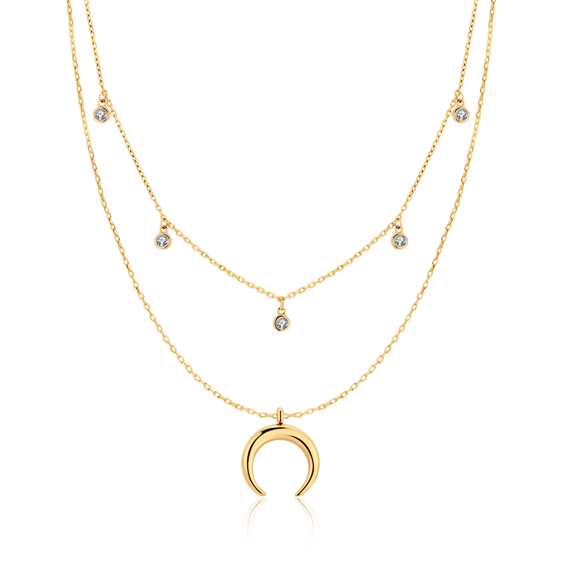 Collana Mezzaluna Zircone - Chiara Jewels