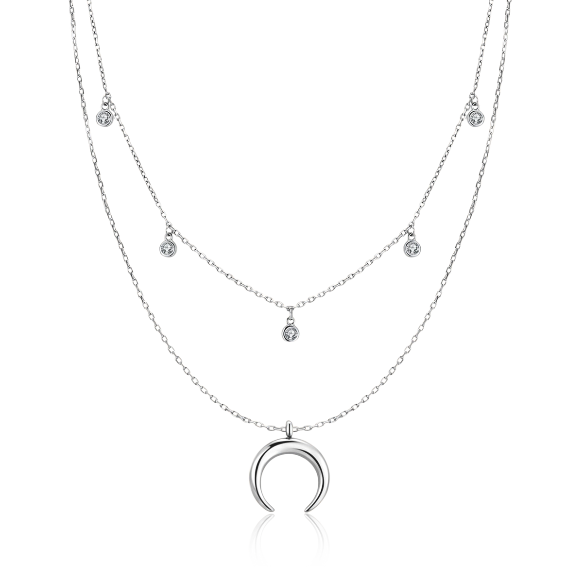 Collana Mezzaluna Zircone - Chiara Jewels