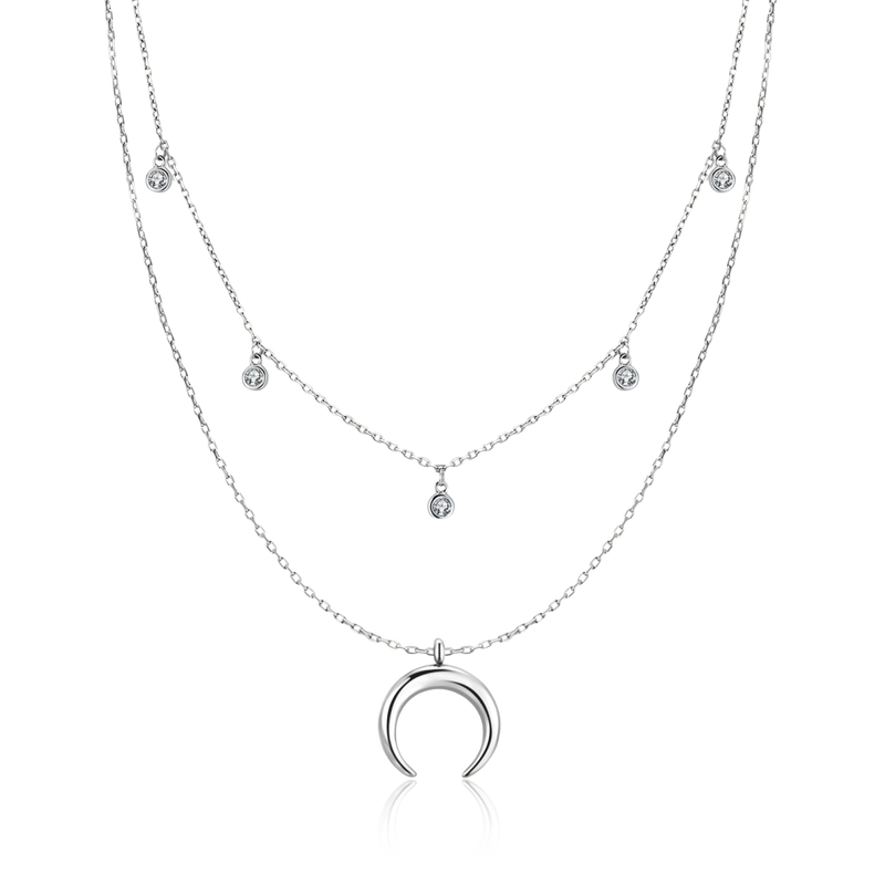 Collana Mezzaluna Zircone - Chiara Jewels