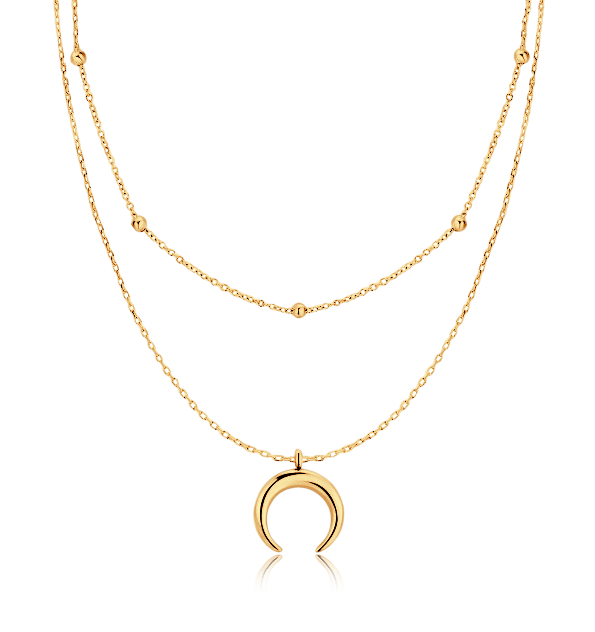 Collana Mezzaluna Palle