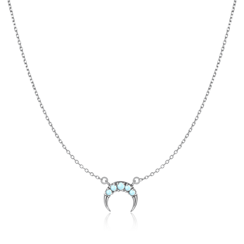 Collana Mezzaluna Cristallo