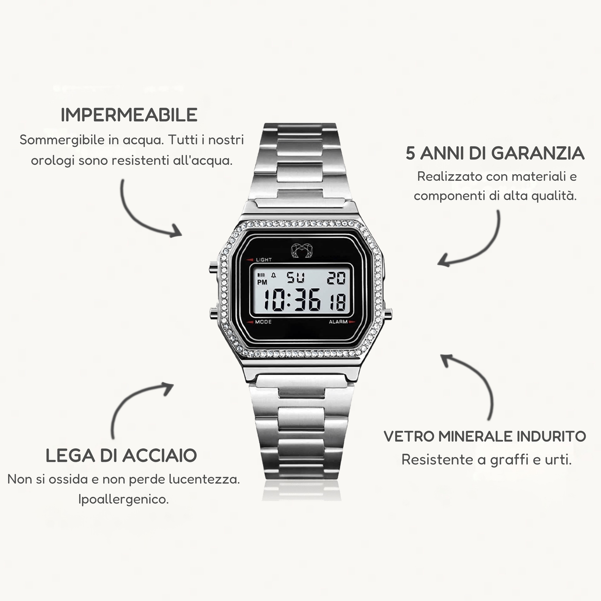 Orologio Vintage Gloss - Argento