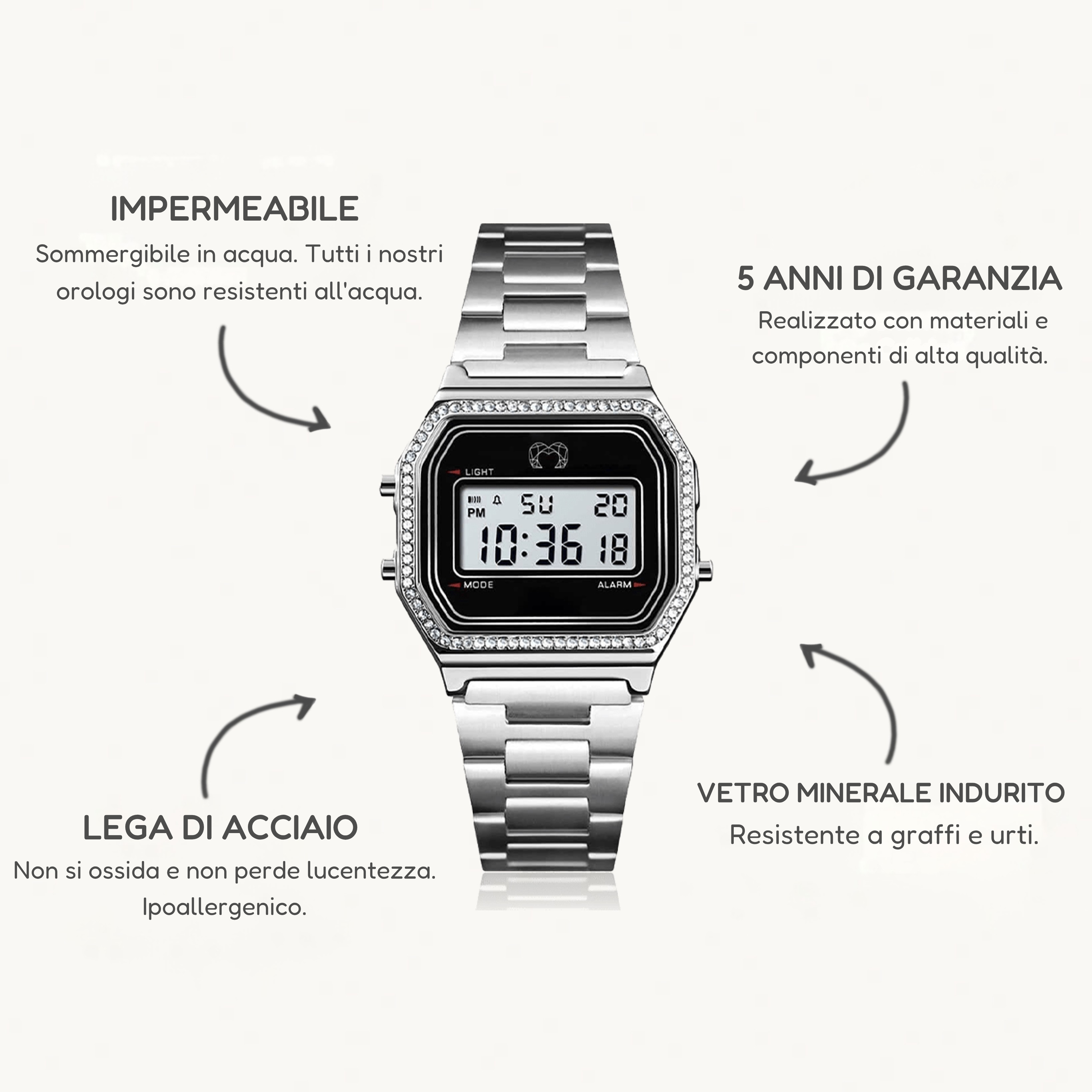 Orologio Vintage Gloss - Argento
