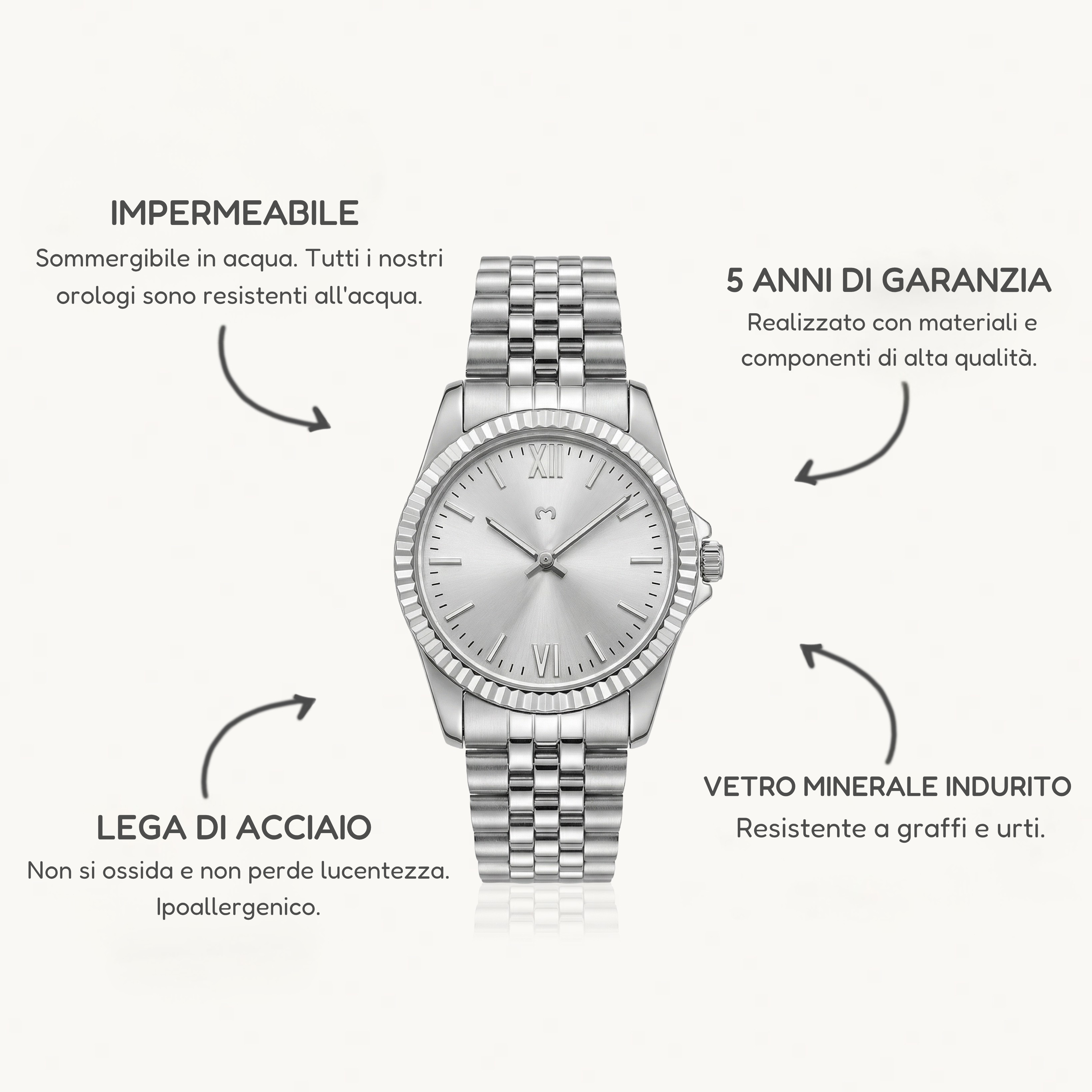 Orologio ~ Century Argento