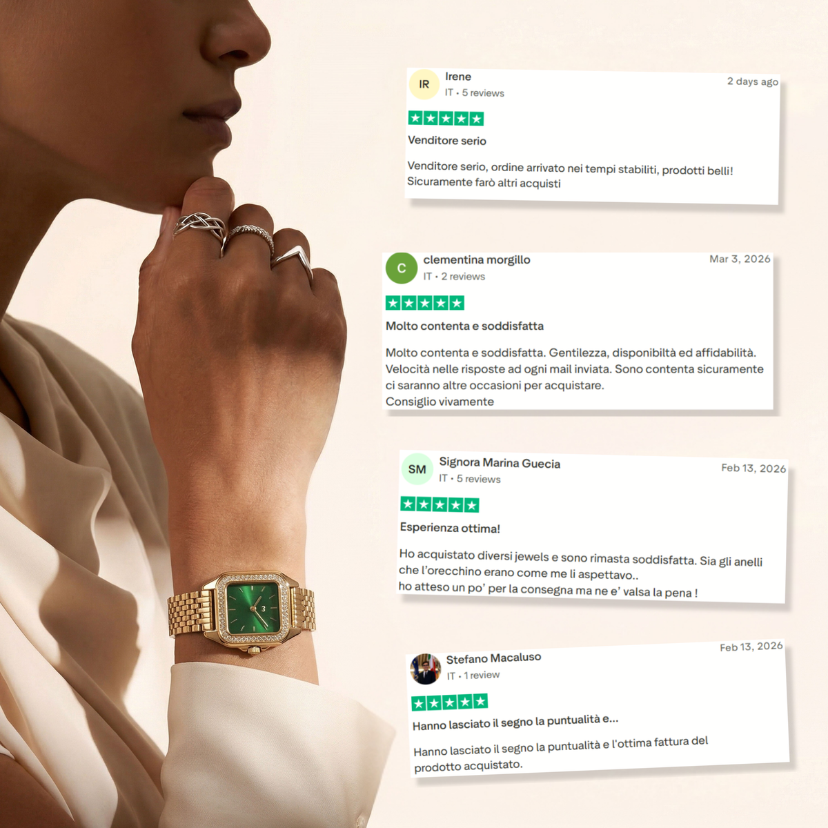 Orologio ~ Hampton Lux Oro-Verde