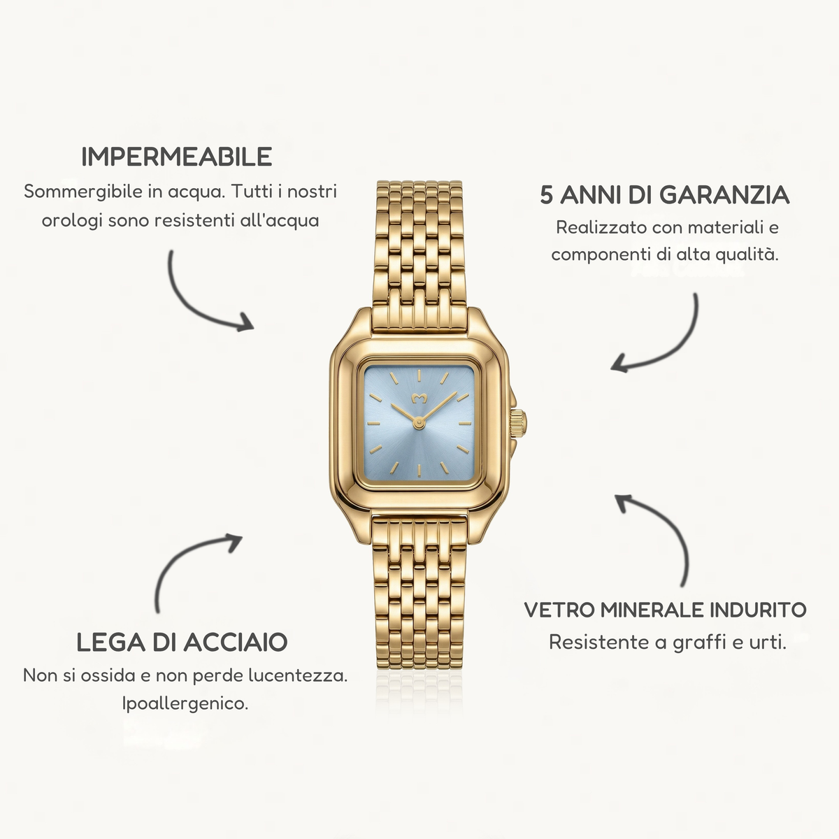 Orologio ~ Hampton Oro-Blu