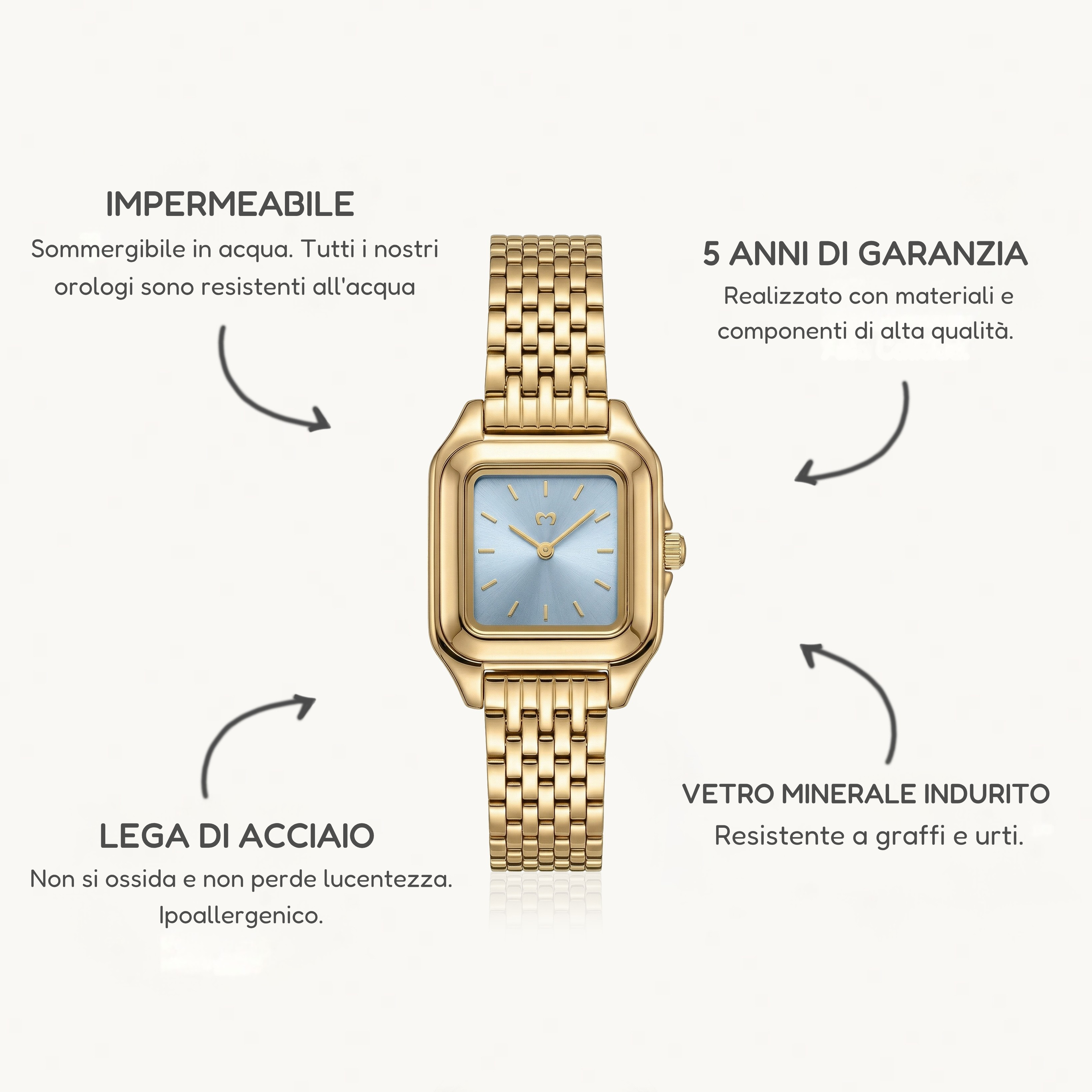 Orologio ~ Hampton Oro-Blu