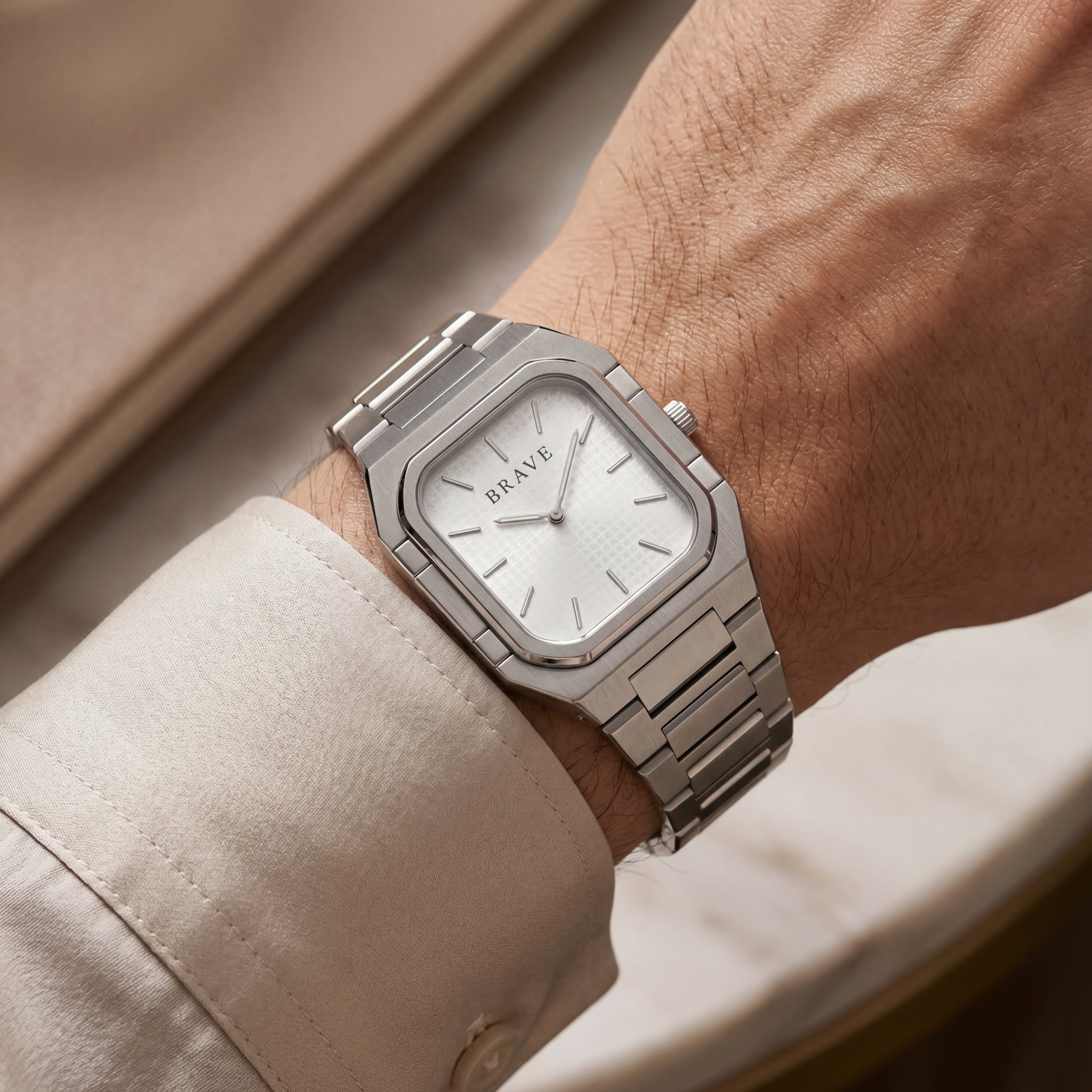 Orologio ~ Brando BRAVE - Bianco-Argento