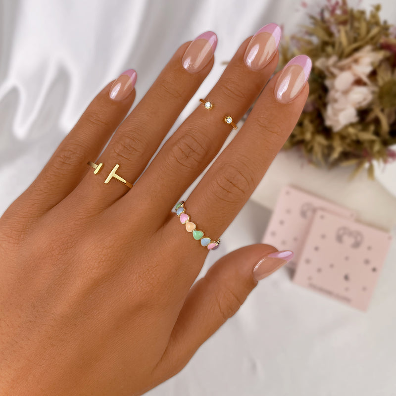 Anello Cuori Colorati - Chiara Jewels