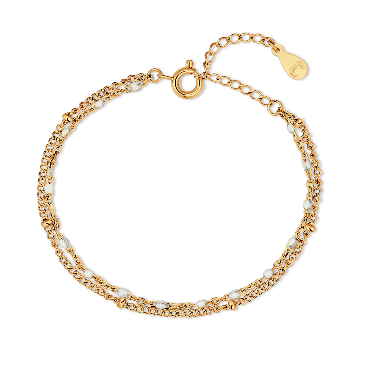 Bracciale Perline Bianche