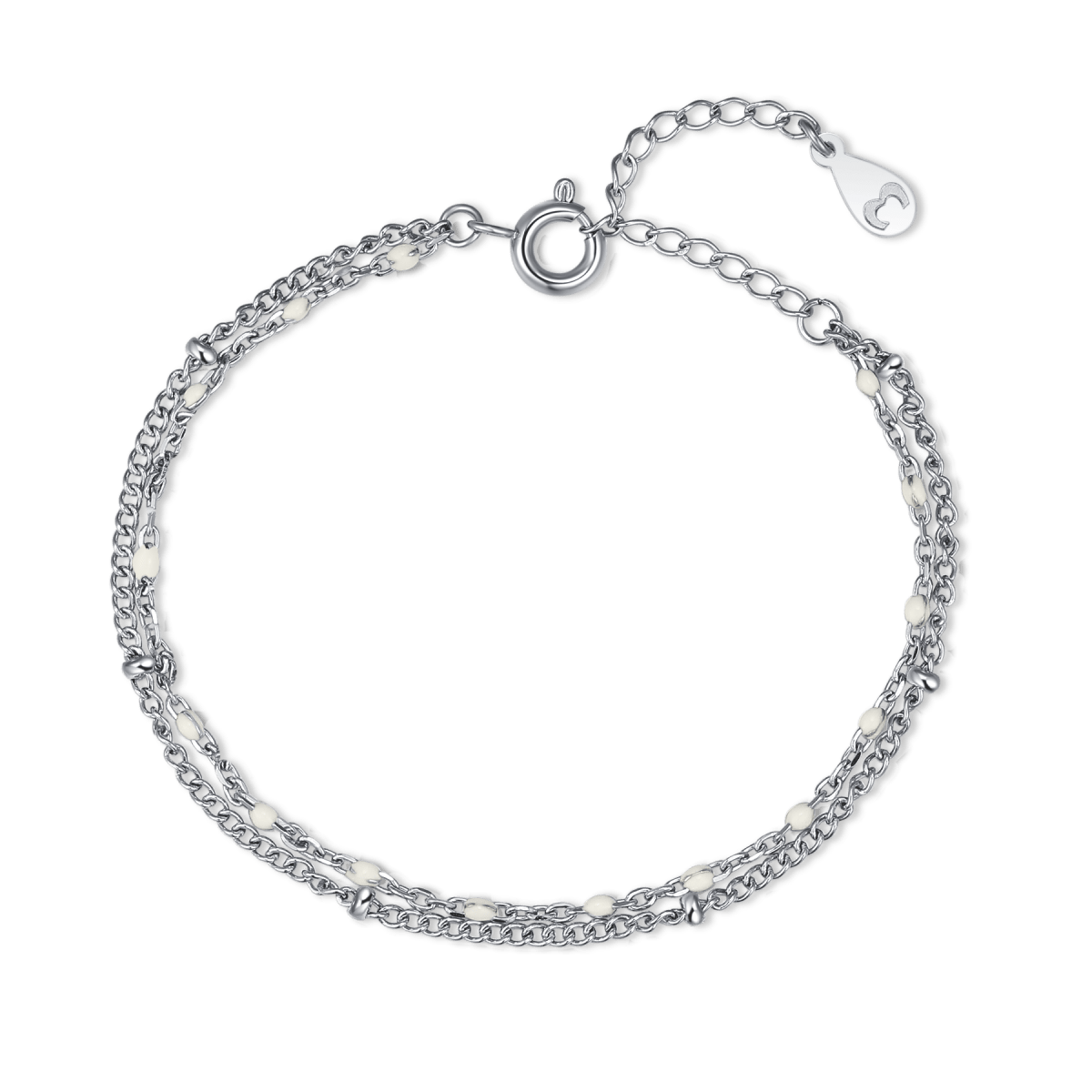 Bracciale Perline Bianche