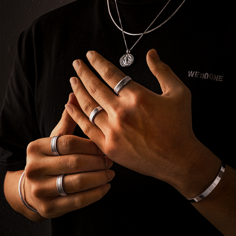 Anello Uomo BRAVE Basalto - Chiara Jewels